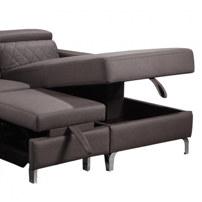Antiwear Durable L Shape Sofa Bed , Multiscene Sofa Bed And Recliner Set 7