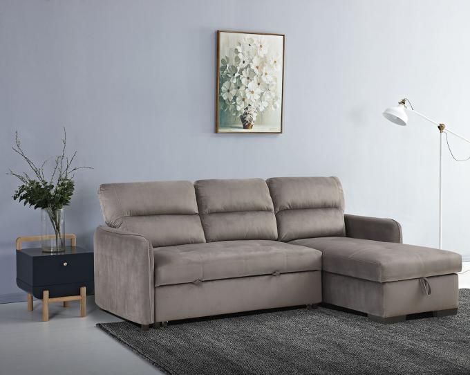 Apartment Corner Folding Sofa Bed Breathable Stain Resistant 5