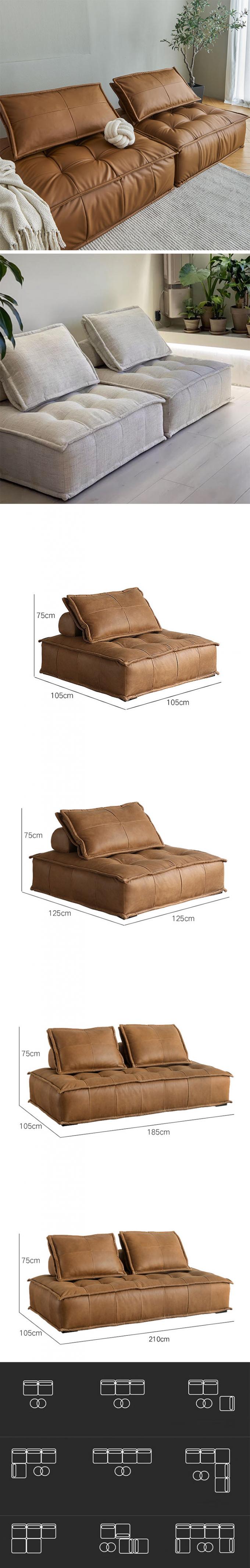 Factory direct European and American fabric sofa balcony bedroom technology cloth small family sofa bed lazy modular 2