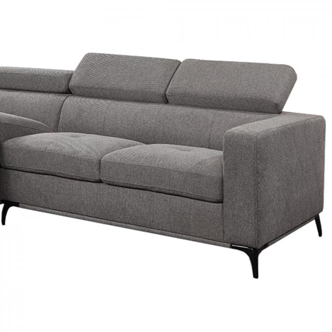 Foldable Breathable Fabric Corner Couches , Wear Resistant Sofa L Shape Fabric 5