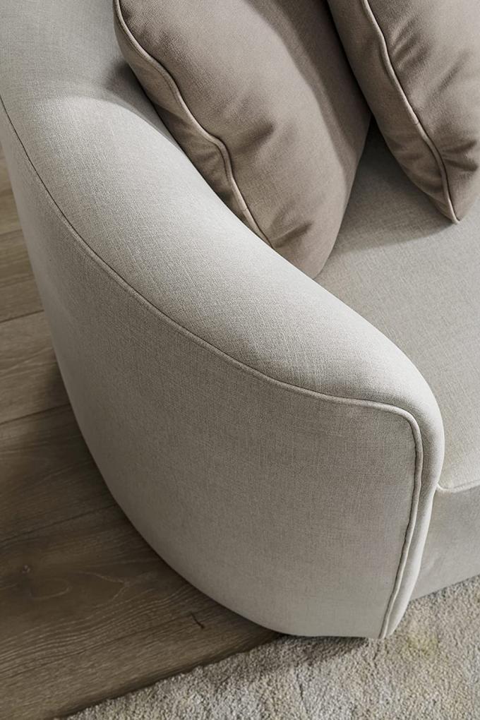 Cara Furniture Curved lounge Couch Berber Fleece Corner sofa Home Furniture Moon shaped Leisure Living room sofa 3