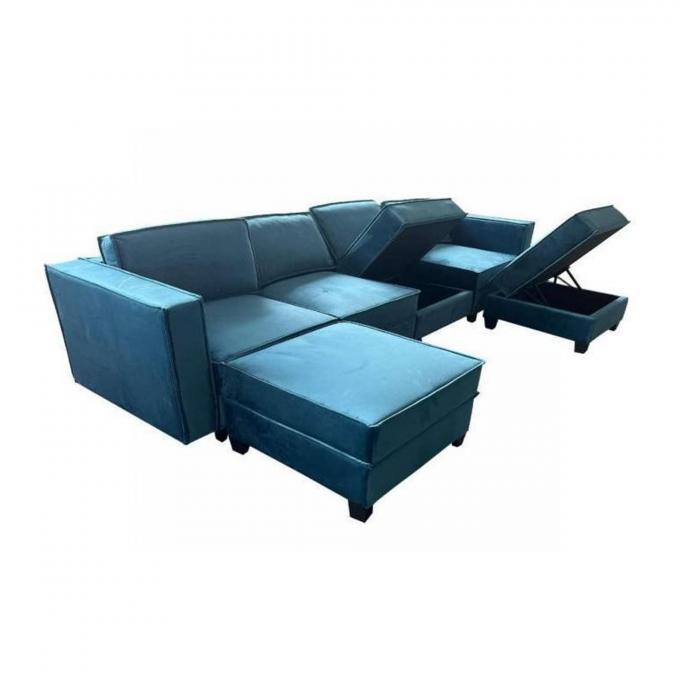 Multicolor Luxury Corner Sofa Breathable Fabric For Living Room 6