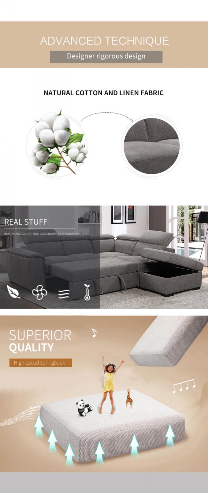 manufacture furniture house decor 2P+chaise+ottoman Reconfigurable Deep Seating Couch Sectional Parlor Combination Sofa 4
