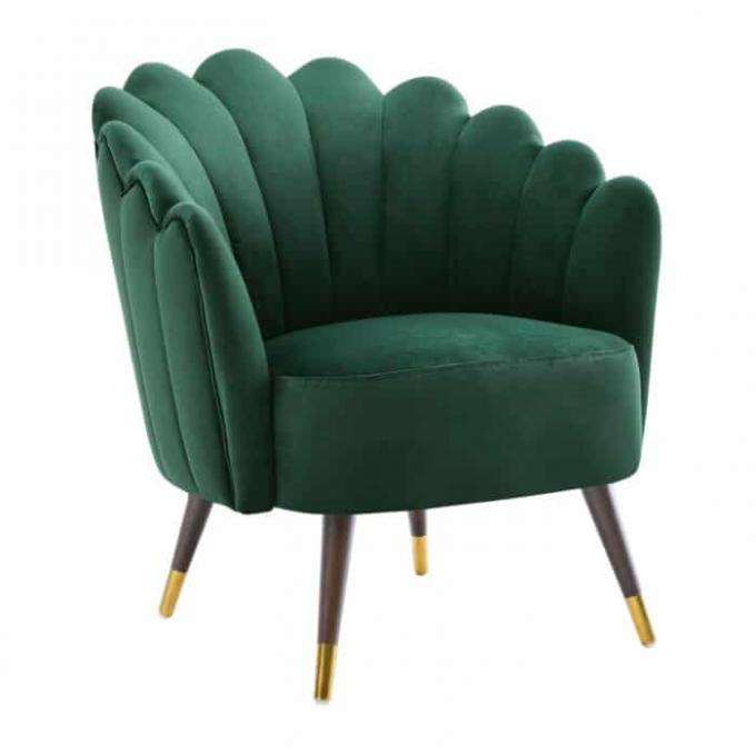 Hotel Furniture Nordic Style Green Fabric Luxury Chair For Living Room 3