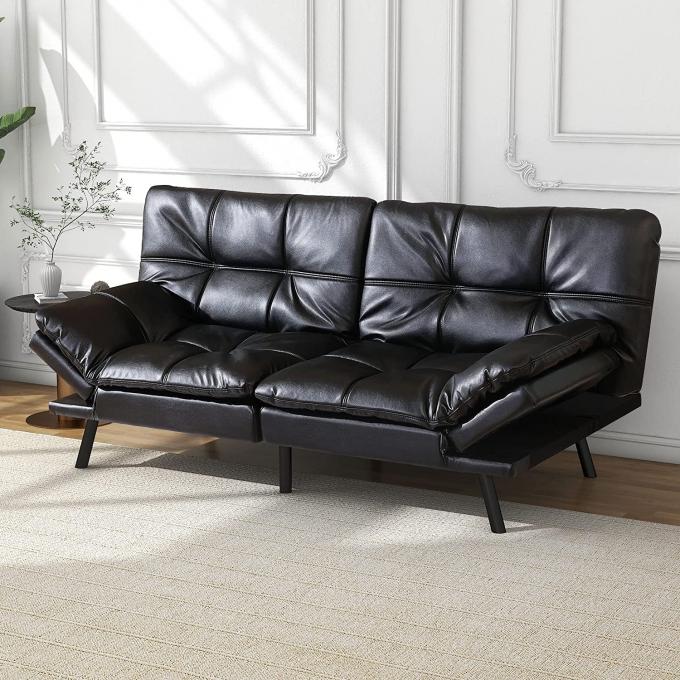 OEM/ODM Suitable for living room apartment Modern convertible sofa Memory Foam Folding sofa bed with adjustable armrest 1