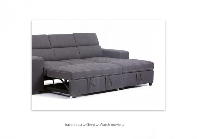 Durable Antiwear Comfortable Couch Bed , Breathable Sleeper Sofa With Storage 6