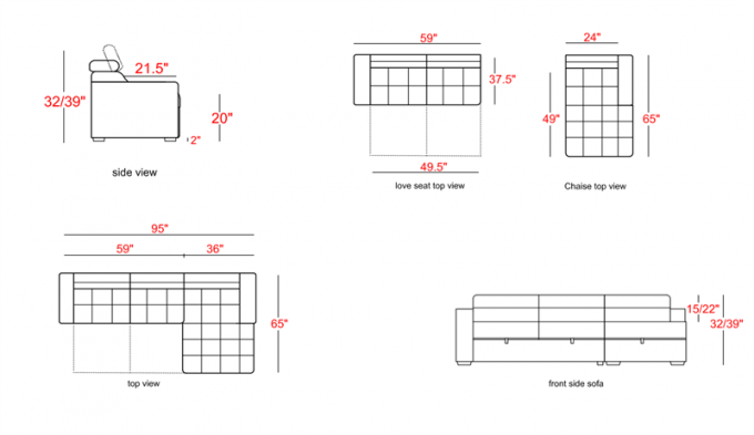 Ingleside 2 modern comfort L shaped sleeper sofa Manufacturer OEM/ODM multifunction corner sofa bed for living room 7