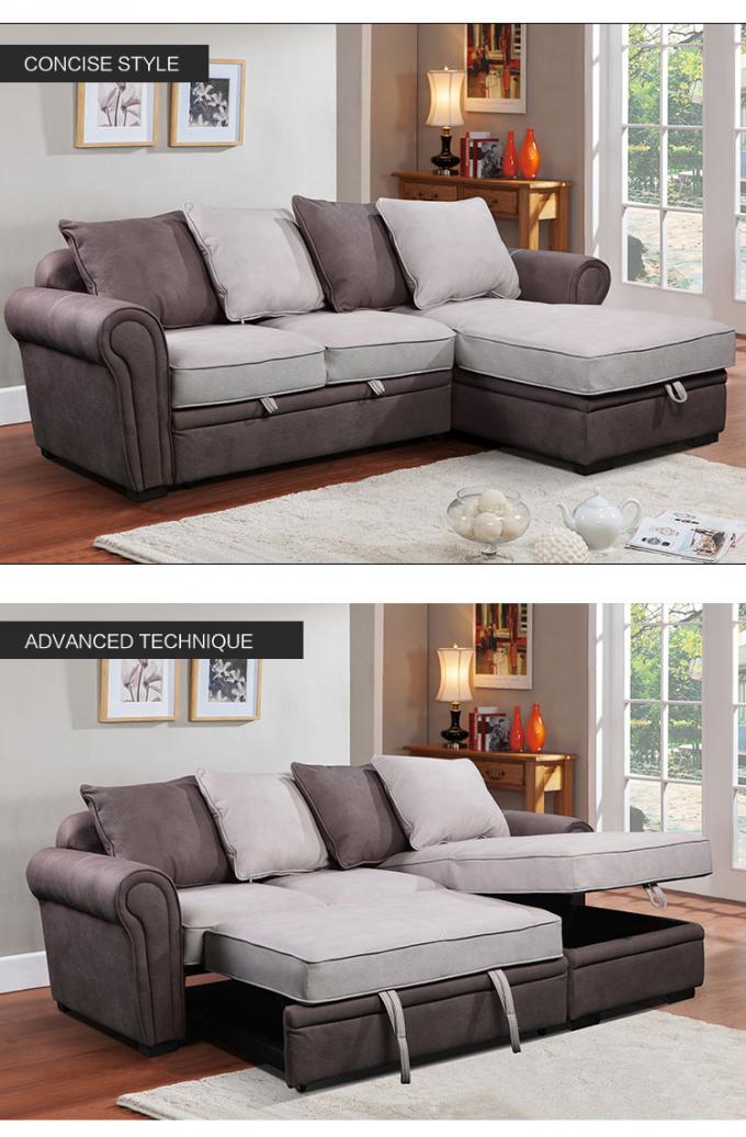 OEM/ODM High quality Modern home furniture sofa sectional with storage L shaped fabric couch living room sofa bed 2