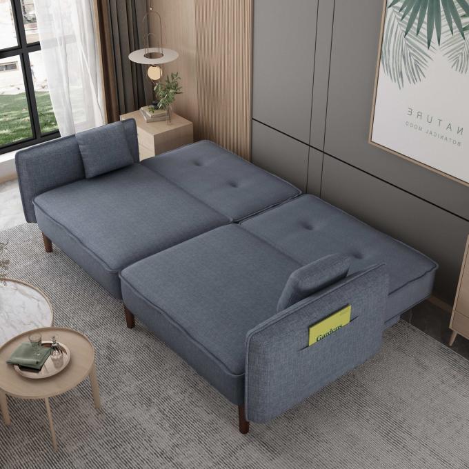 New reciner gray Loveseat Sofa Convertible Futon Sofa sets linen Couches with Cushion king size sofa bed for five-star 4