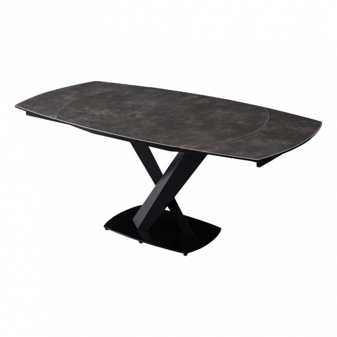Extendable Black Marble Side Table , Multiscene Modern Dining Room Table 1