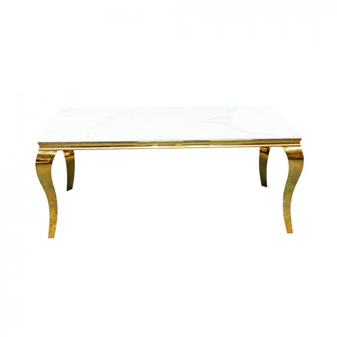 Metal Golden Luxury Modern Dining Table Set Elegant Multi Function 1