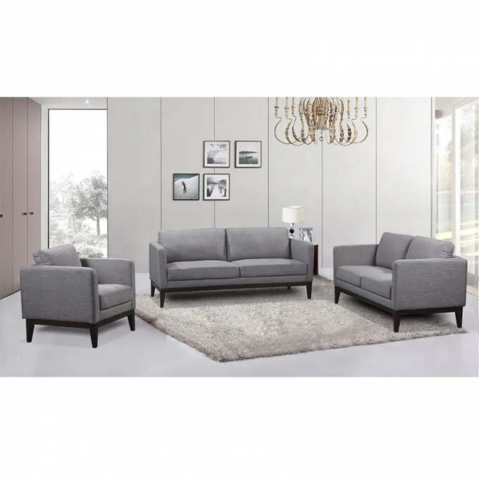 Fabric Antiwear Living Room Sofa Set , Multifunctional Modern Commercial Sofa 4
