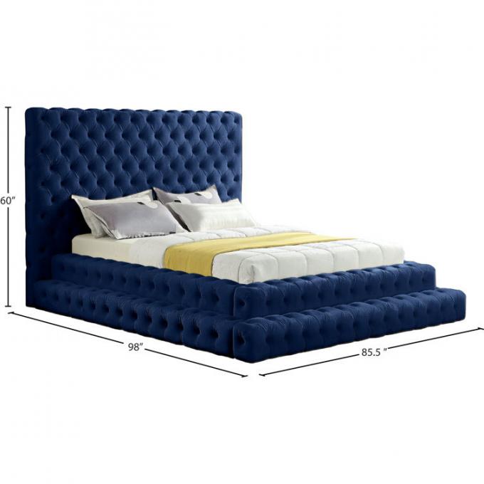 Cara Furniture Factory direct wholesale eucalyptus frame velvet fabric can be customized hotel beds 7