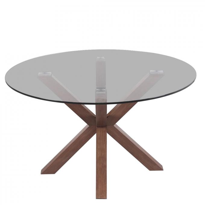 Durable Glass Top Coffee Cafe Tables Multifunctional Adjustable 2