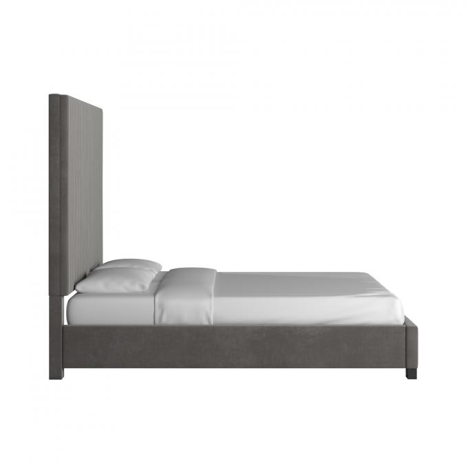 New Arrival Modern North America style Bed Queen Size King size upholstered beds High velvet headboard fame for Hotel 3
