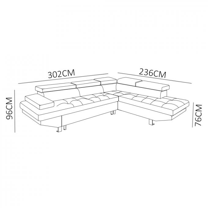 Fabric Modern Folding Sofa Bed Abrasion Resistant Adjustable 4