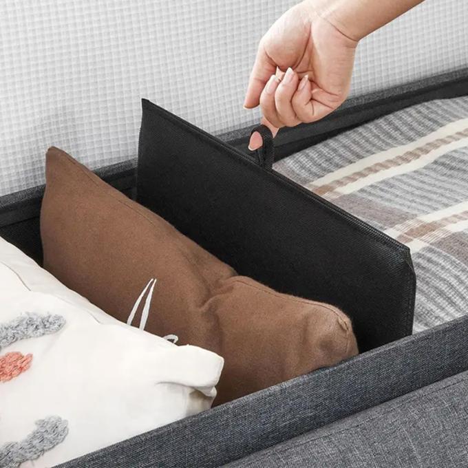 Multifunctional Living Room Storage Ottoman Bench Fabric For Apartment 1