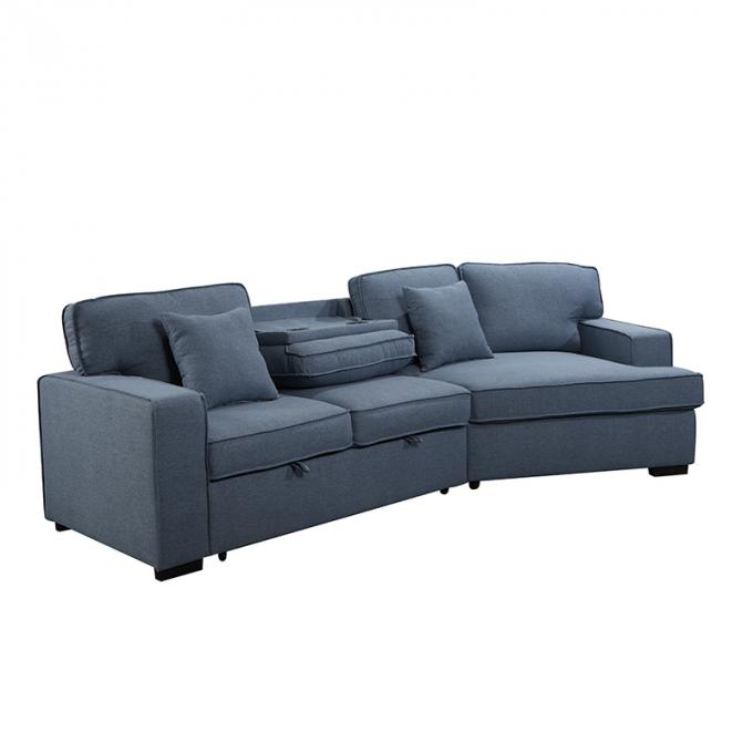 European Style Modern Corner Sofa Bed With Tea Table Contemporary 5
