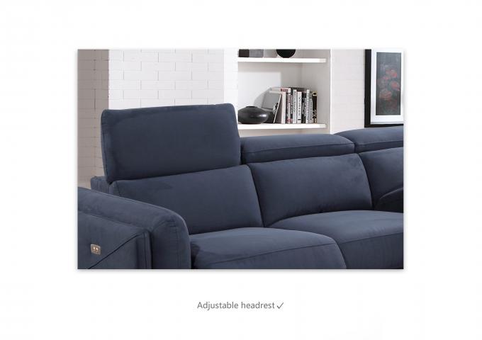 Folding Nontoxic L Shaped Convertible Sofa Anti Abrasion With Storage 12