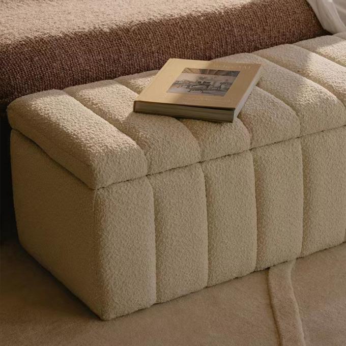 Lightweight Durable Fabric Ottoman Furniture , Antiwear Living Spaces Storage Ottoman 0