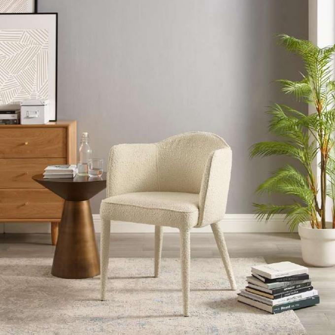 leather Nontoxic Upholstered Side Chair , Abrasion Resistant Tufted Chairs Dining 0