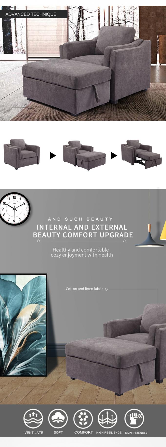 fabric single sofa bed and ottoman set living room sofa chair high quality factory wholesale 1