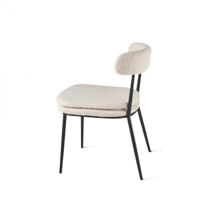 Anti Scratch Plush Dining Side Chair , Durable Upholstered Restaurant Dining Chairs 2