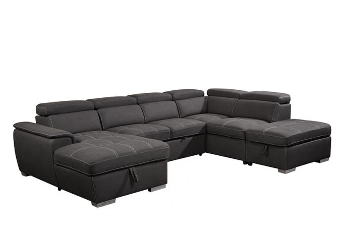 2023 Hot selling living room sofas big corner sectional sofa with chaise lounge sleeping multi-function sofa bed 2