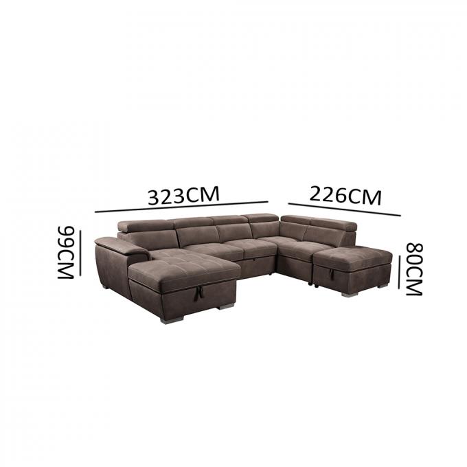Wear Resistant Folding Sofa Bed Anti Abrasion Fabric Material 4