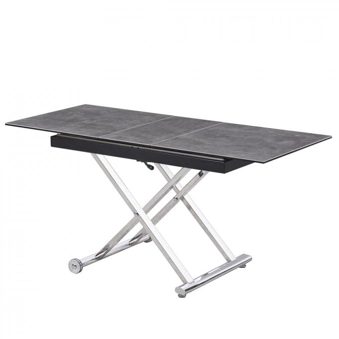 Folding Luxury Modern Dining Table Set Rectangle Shape Stone Marble Material 1