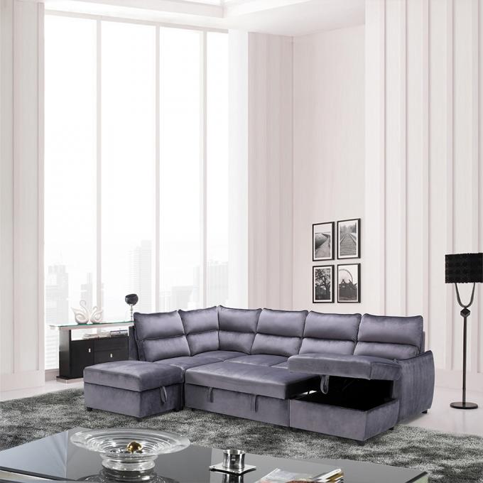 Durable Antiwear Retractable Couch Bed , Breathable Sleeper Couch With Storage 8