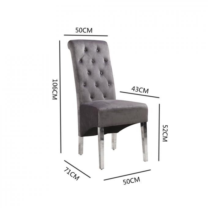 61497 GOITALIA MODERN VELVET LUXURY METAL RESTAURANT WHOLESALE FABRIC ITALIAN DESIGNER UPHOLSTERED DINING CHAIR 1