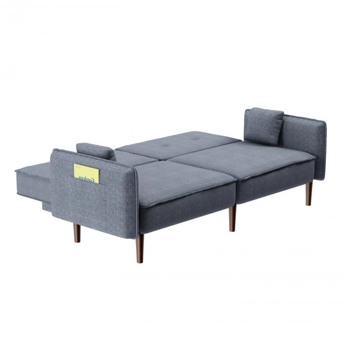 New reciner gray Loveseat Sofa Convertible Futon Sofa sets linen Couches with Cushion king size sofa bed for five-star 6