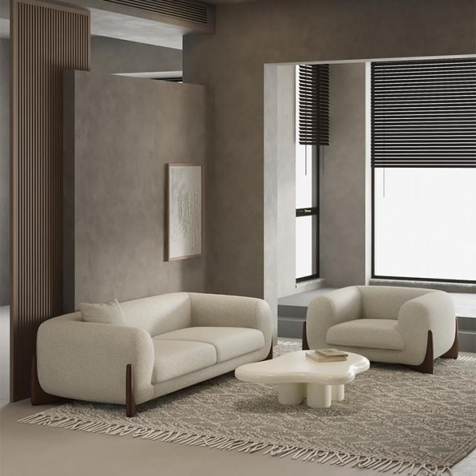 Factory direct sales of the latest design sofa set small household cloth art log living room sofa 1
