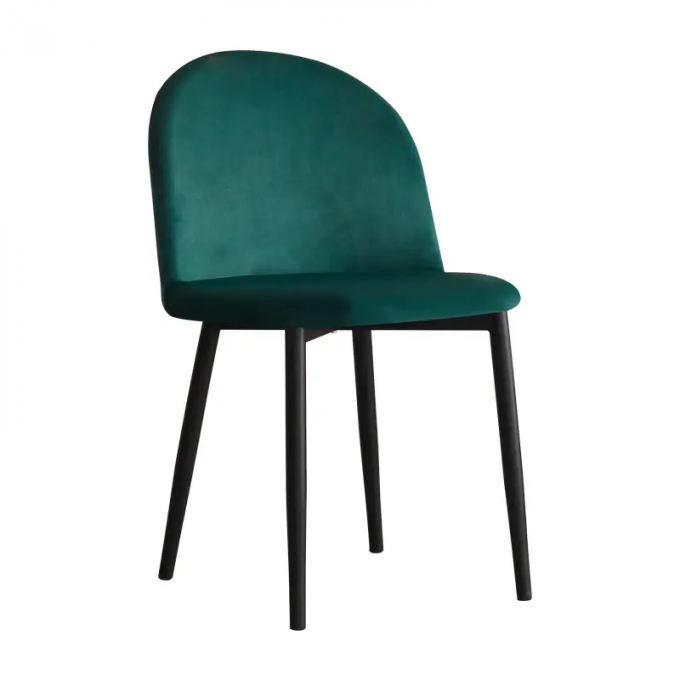 Velvet Upholstered Modern Chairs Anti Abrasion Practical For Dining Room 2