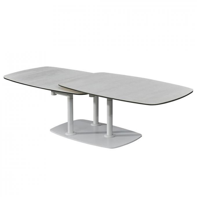 Modern Living Furniture Quality Durable Western Style Fashion Tempered Glass Dinning Table Sets 2
