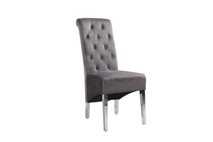 61497 GOITALIA MODERN VELVET LUXURY METAL RESTAURANT WHOLESALE FABRIC ITALIAN DESIGNER UPHOLSTERED DINING CHAIR 2
