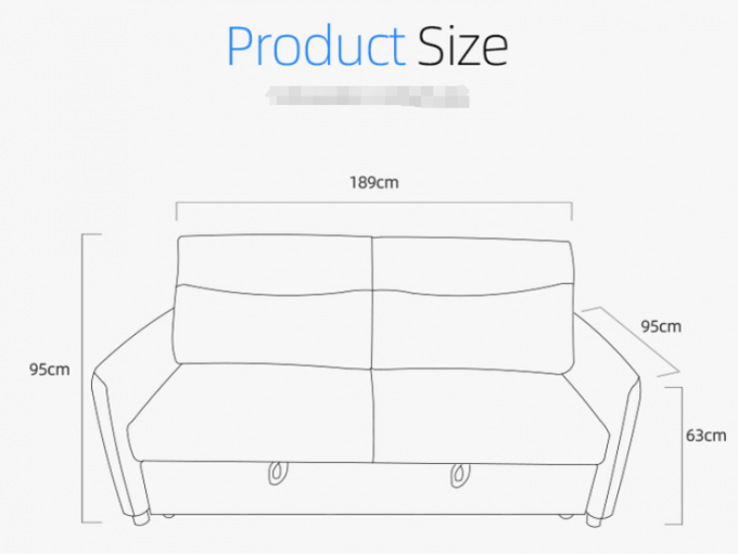 Hot sale black breathable linen save space living room sofas sets Convertible sleeper three seater modern sofa bed furni 3