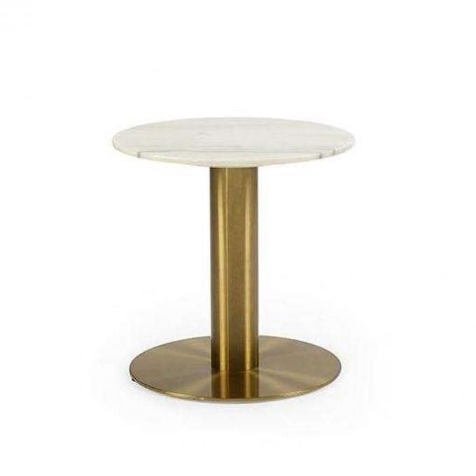Multiscene Small Chrome Cafe Table Practical Anti Abrasion For Home 3