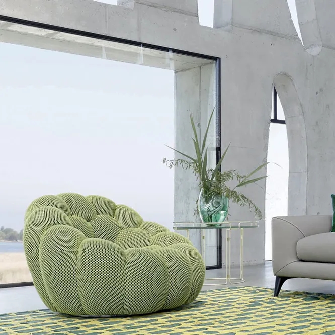 EVA Modern Minimalist Football Creative Design Leisure Bubble Sofa Luxury Living Room Lazy Curved bubble three-seat sofa 4