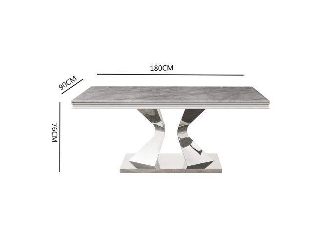 T8100 GOITALIA Slab Marble Laminate Luxury White Inlay Living Room L Shaped Modern Restaurant Dining Table Design DINING 1