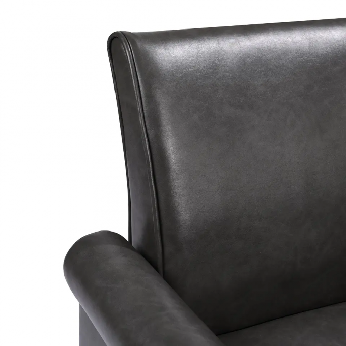Multiscene Antiwear Leather Cuddle Chair , Practical Distressed Leather Armchair 6