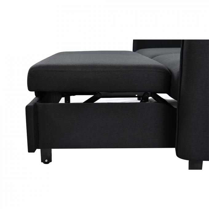 Hot sale black breathable linen save space living room sofas sets Convertible sleeper three seater modern sofa bed furni 9