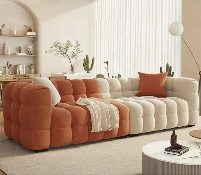 Latest Design Modern lamb velvet fabric 3 seater SOFA SET color customized wholesale cheap price Living room sofa 0