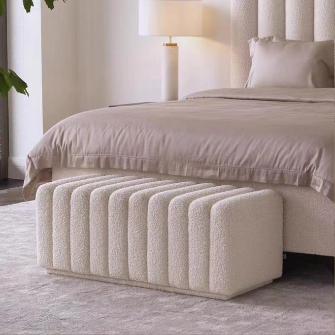 Lightweight Durable Fabric Ottoman Furniture , Antiwear Living Spaces Storage Ottoman 2