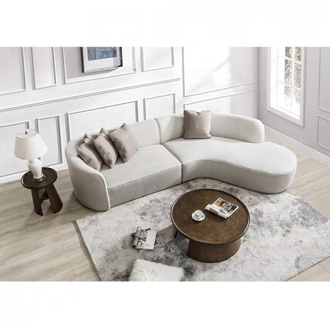 Cara Furniture Curved lounge Couch Berber Fleece Corner sofa Home Furniture Moon shaped Leisure Living room sofa 0
