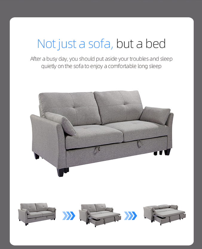 OEM/ODM Furniture Manufacturer Modern living room USB sofa set home furniture sleeper w/usb sofa bed Custom folding bed 2