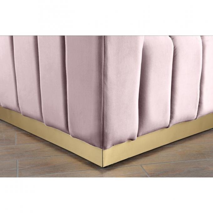 Law Price Modern design luxury living room villa hotel sofa furniture Shinny Velvet sofa set couch with tufted design 4