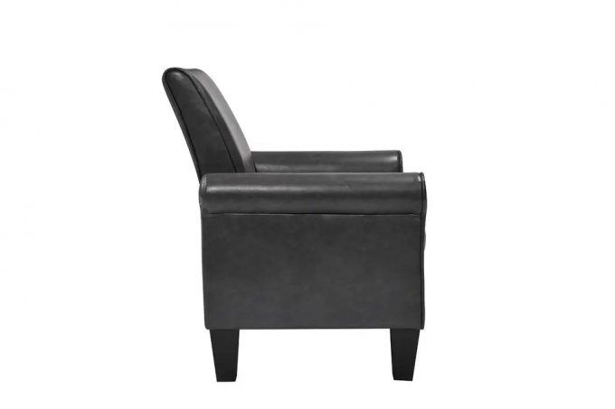 Multiscene Antiwear Leather Cuddle Chair , Practical Distressed Leather Armchair 2