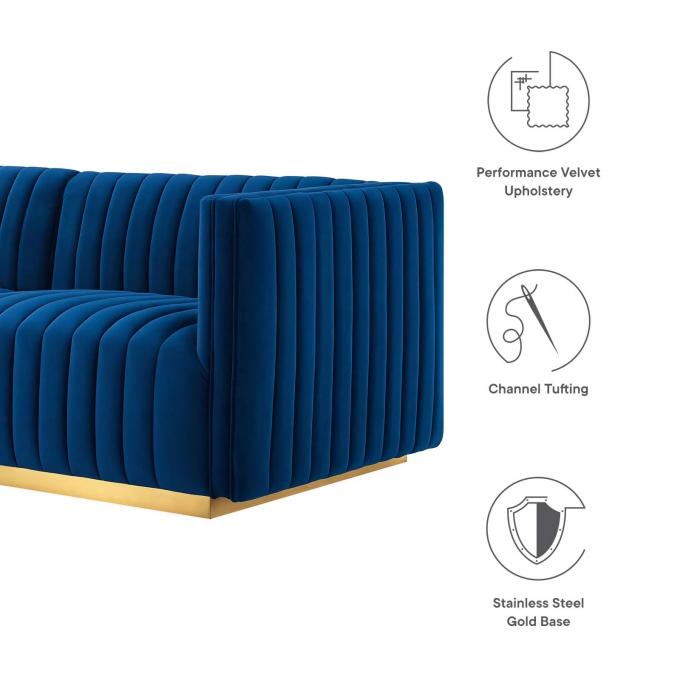 Cara furniture factory direct salsofa set module 3 seater sofas luxury velvet fabric upholstered Living room 5